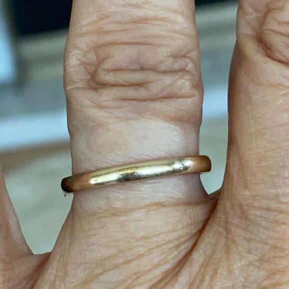 14K Fancy Champagne.55 Carat Diamond Solitaire Ring & 14K Wedding Band - Picture 8 of 11